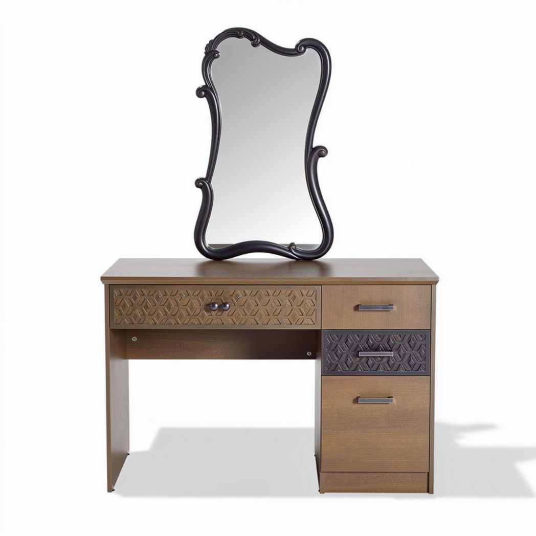 Coiffeuse en bois avec miroir et tiroirs dimensions 120 x 60 x 75cm