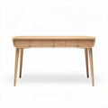 Bureau en bois clair avec trois tiroirs dimensions 120 x 60 x 75cm