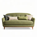 Canapé vert en tissu avec coussins décoratifs 200 x 90 x 85cm